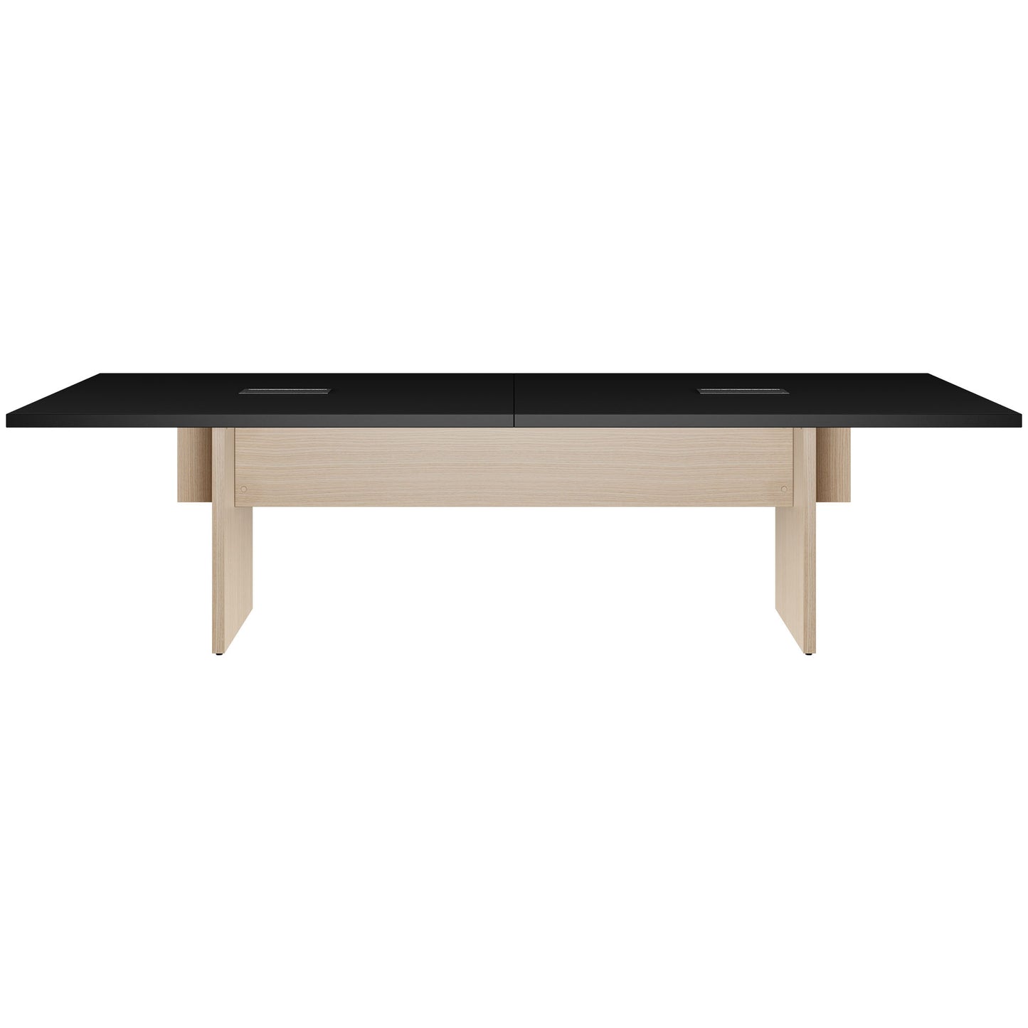BRALCO SILE Konferenztisch | 2400 - 4200 mm (6 - 16 Personen), elektrifiziert, Schwarz