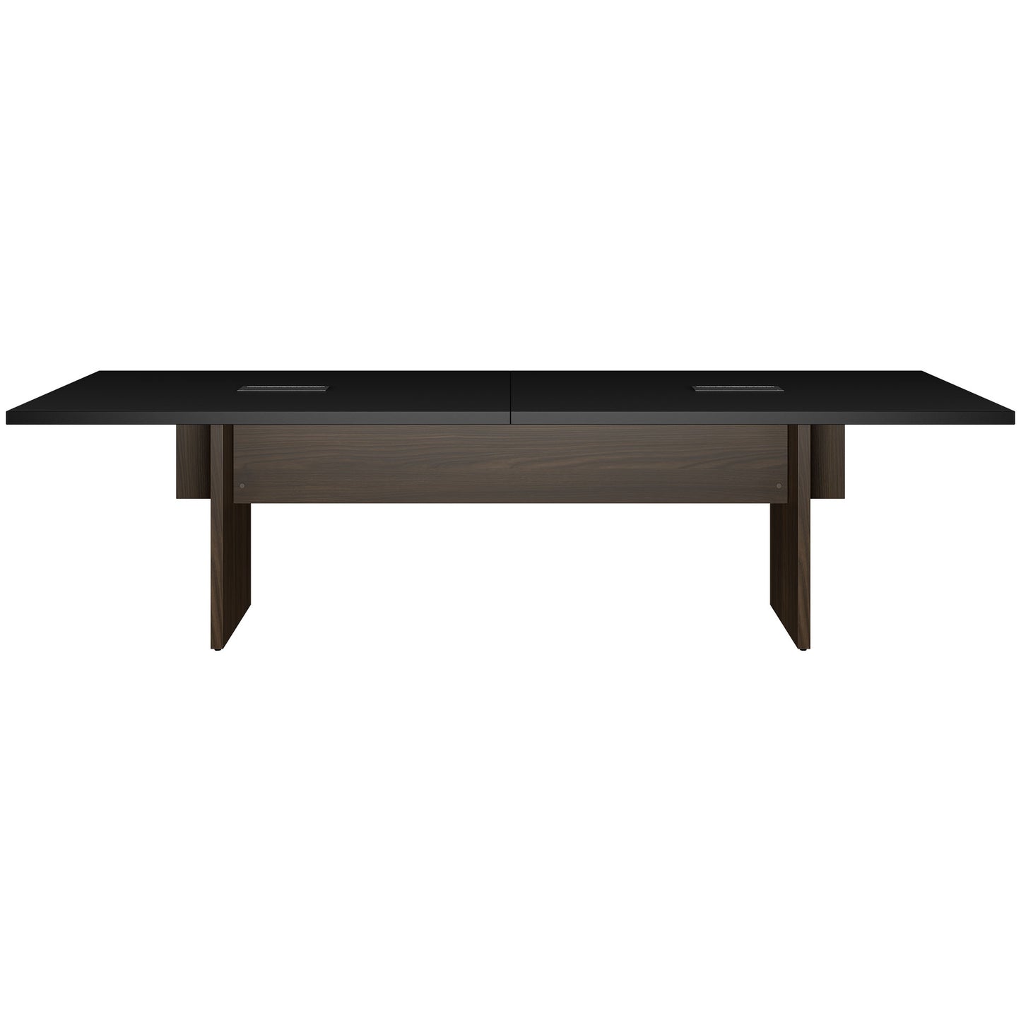 BRALCO SILE Konferenztisch | 2400 - 4200 mm (6 - 16 Personen), elektrifiziert, Schwarz