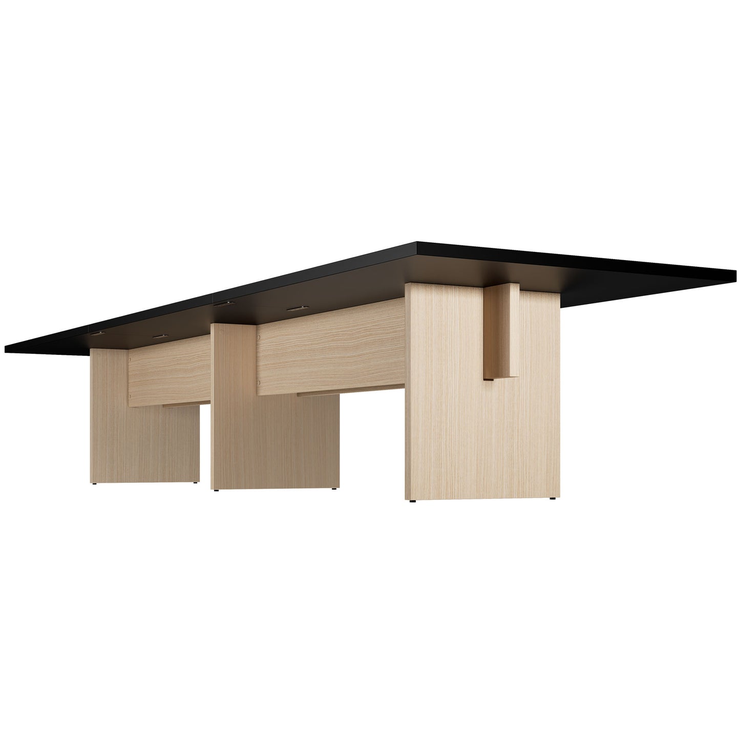 BRALCO SILE Konferenztisch | 2400 - 4200 mm (6 - 16 Personen), elektrifiziert, Schwarz