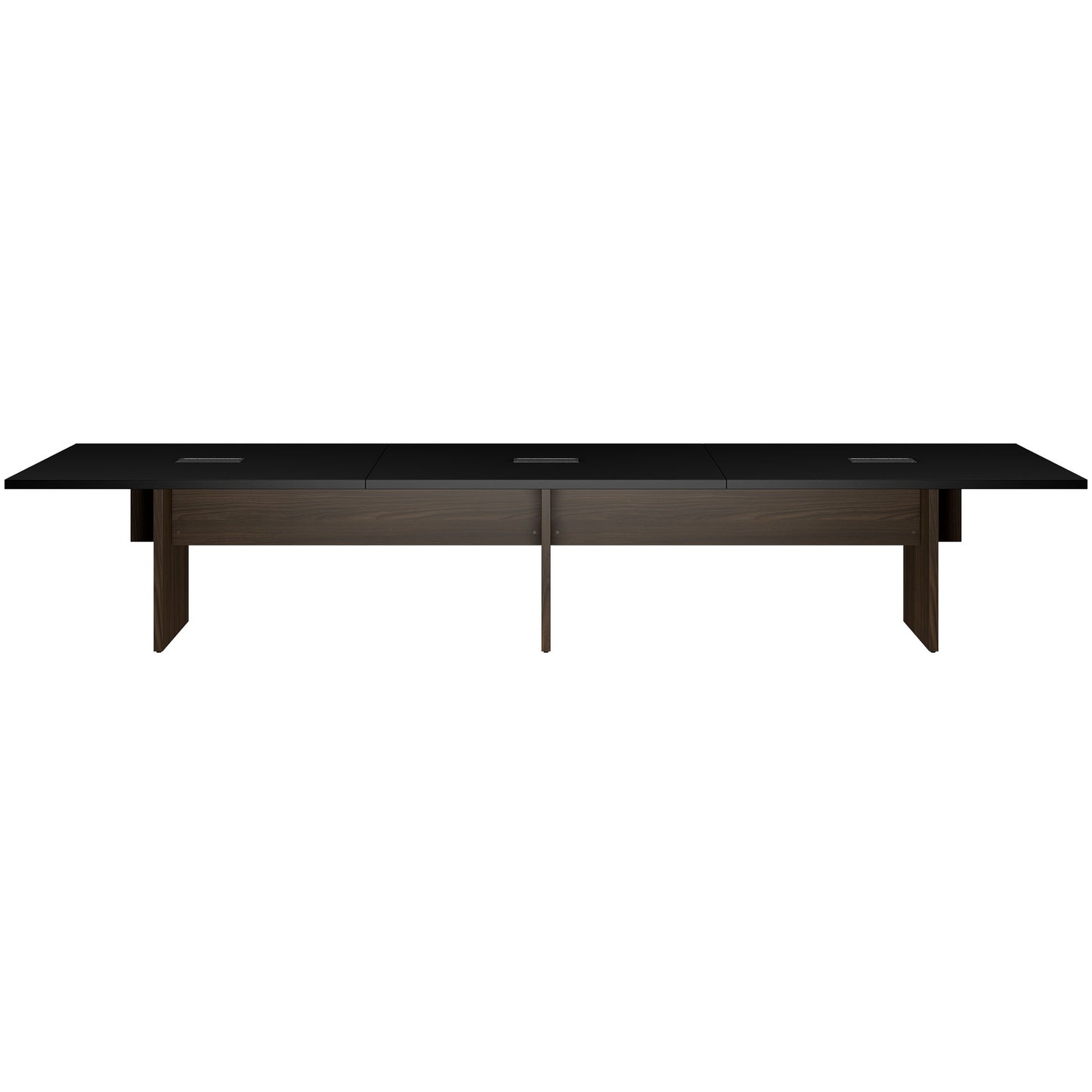 BRALCO SILE Konferenztisch | 2400 - 4200 mm (6 - 16 Personen), elektrifiziert, Schwarz