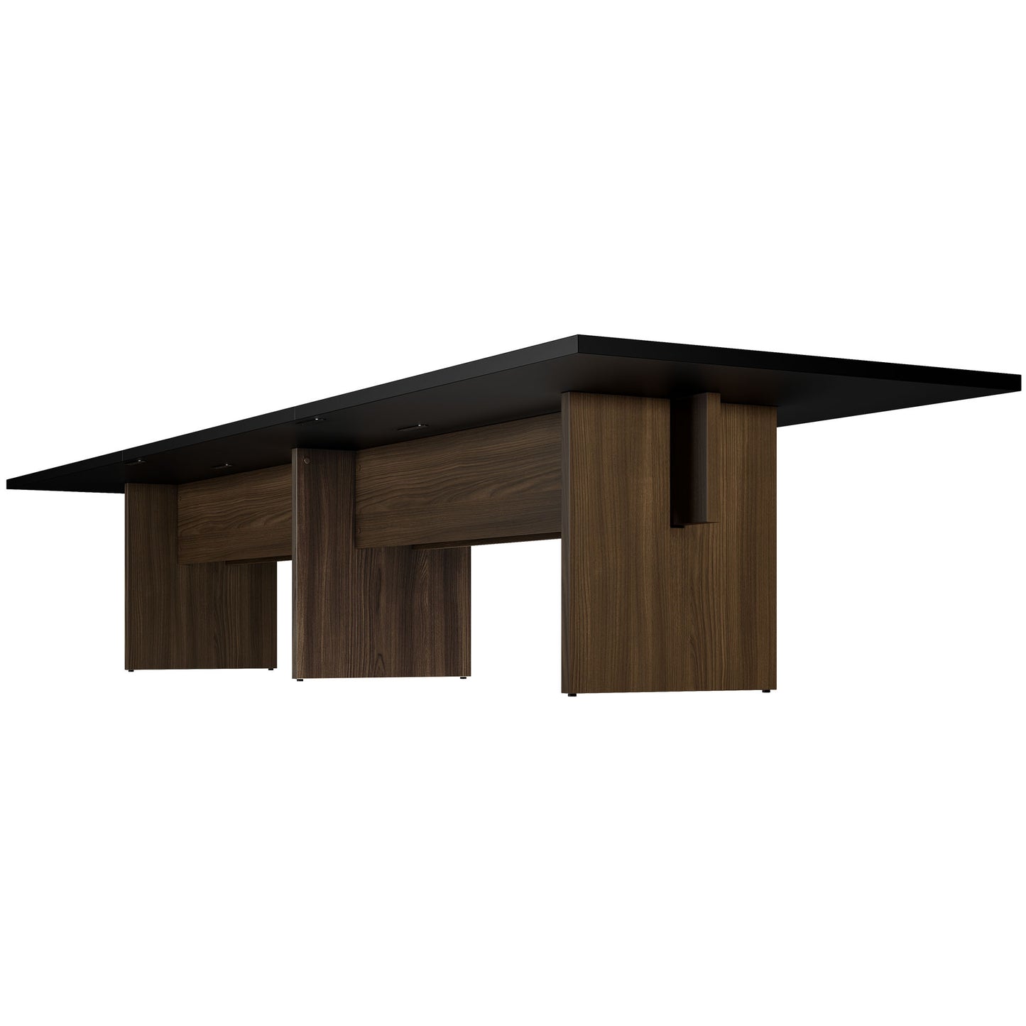BRALCO SILE Konferenztisch | 2400 - 4200 mm (6 - 16 Personen), elektrifiziert, Schwarz