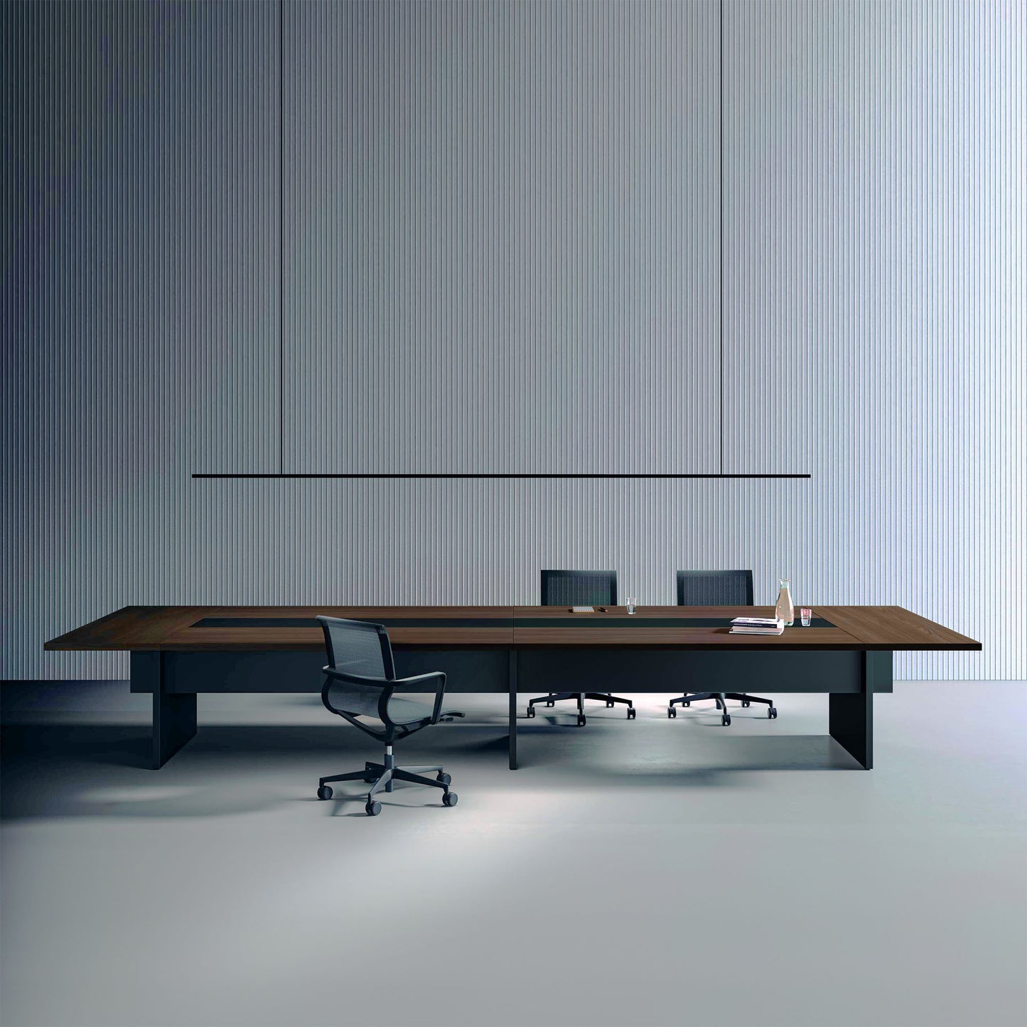 BRALCO SILE Konferenztisch | 2400 - 4200 mm (6 - 16 Personen), elektrifiziert, Schwarz