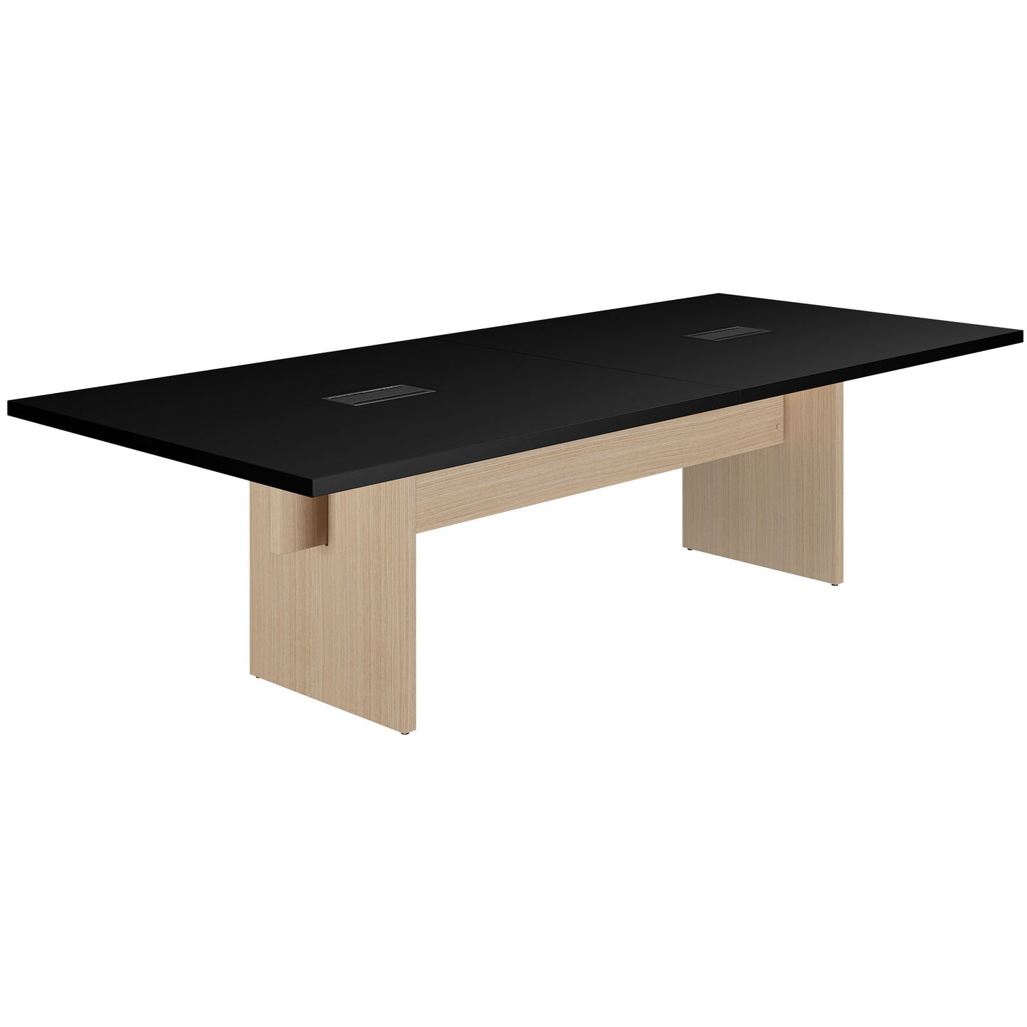 BRALCO SILE Konferenztisch | 2400 - 4200 mm (6 - 16 Personen), elektrifiziert, Schwarz