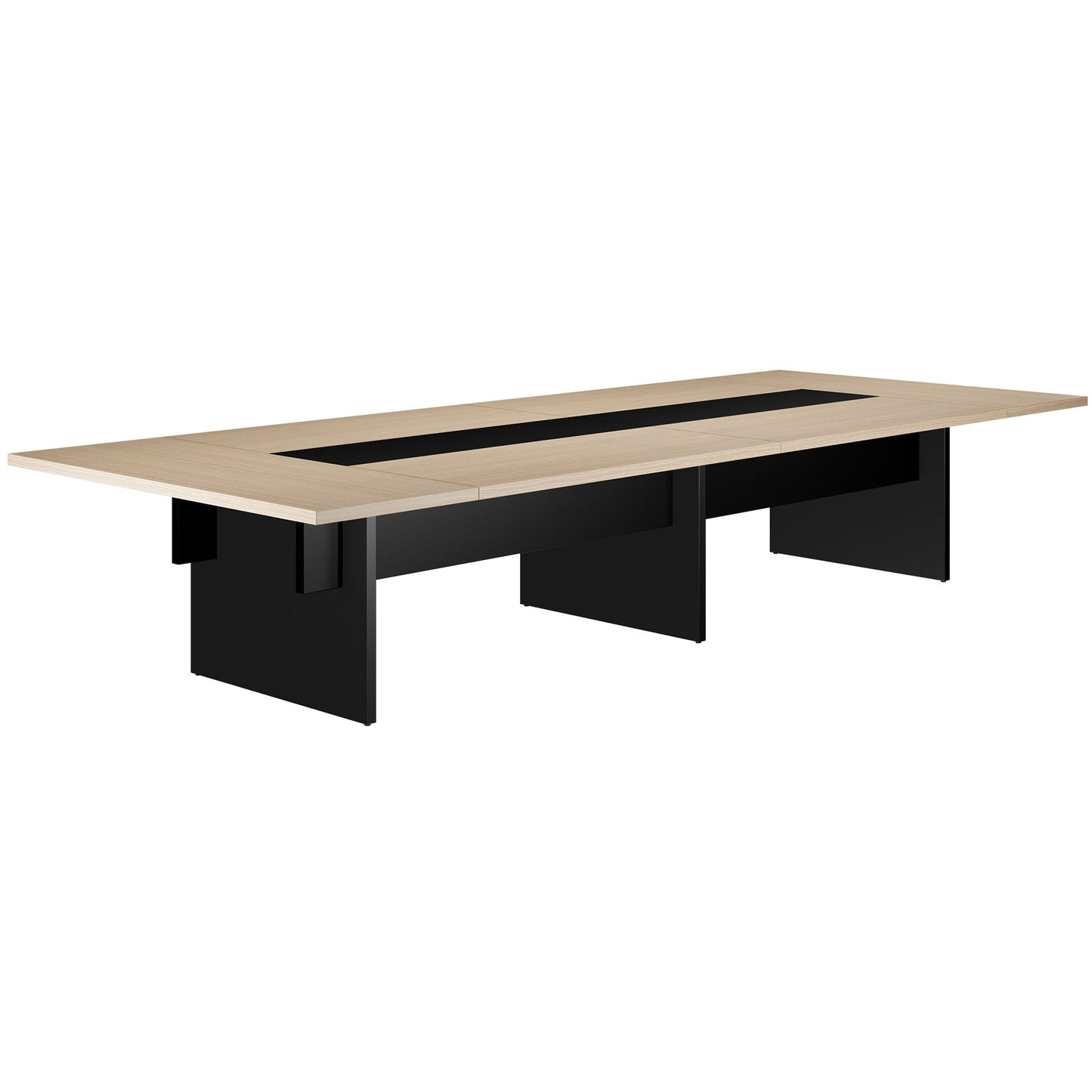 BRALCO SILE conference table | 3200 - 4800 mm (6 - 20 people), center insert, oak
