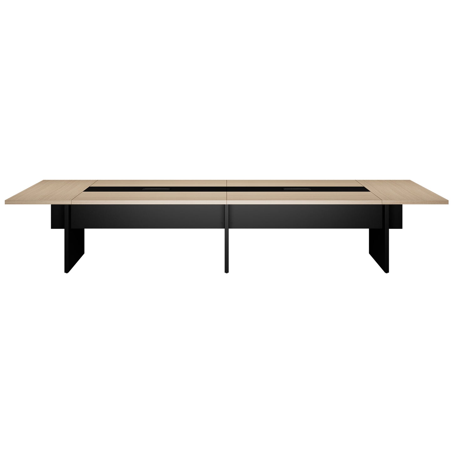 BRALCO SILE conference table | 3200 - 4800 mm (6 - 20 people), center insert, oak