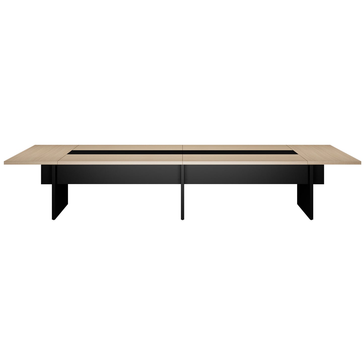BRALCO SILE conference table | 3200 - 4800 mm (6 - 20 people), center insert, oak