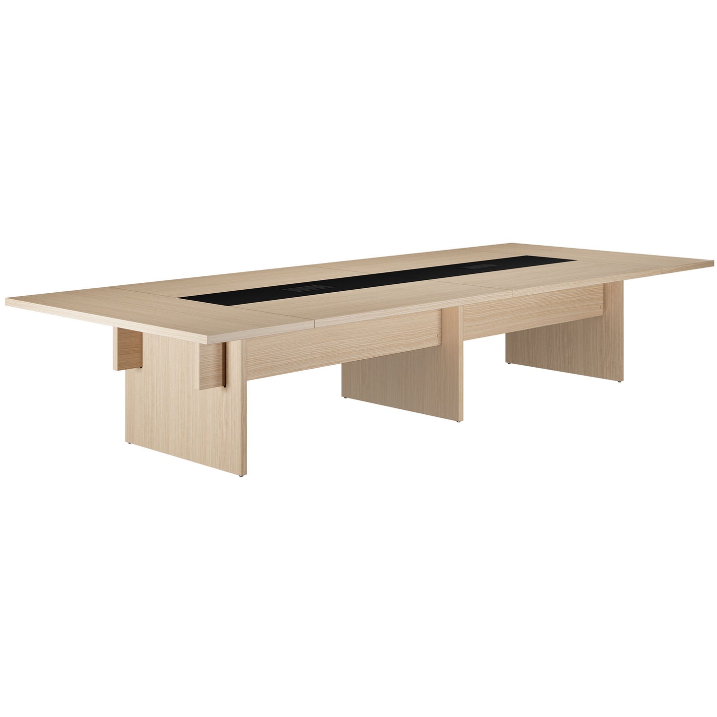 BRALCO SILE conference table | 3200 - 4800 mm (6 - 20 people), center insert, oak