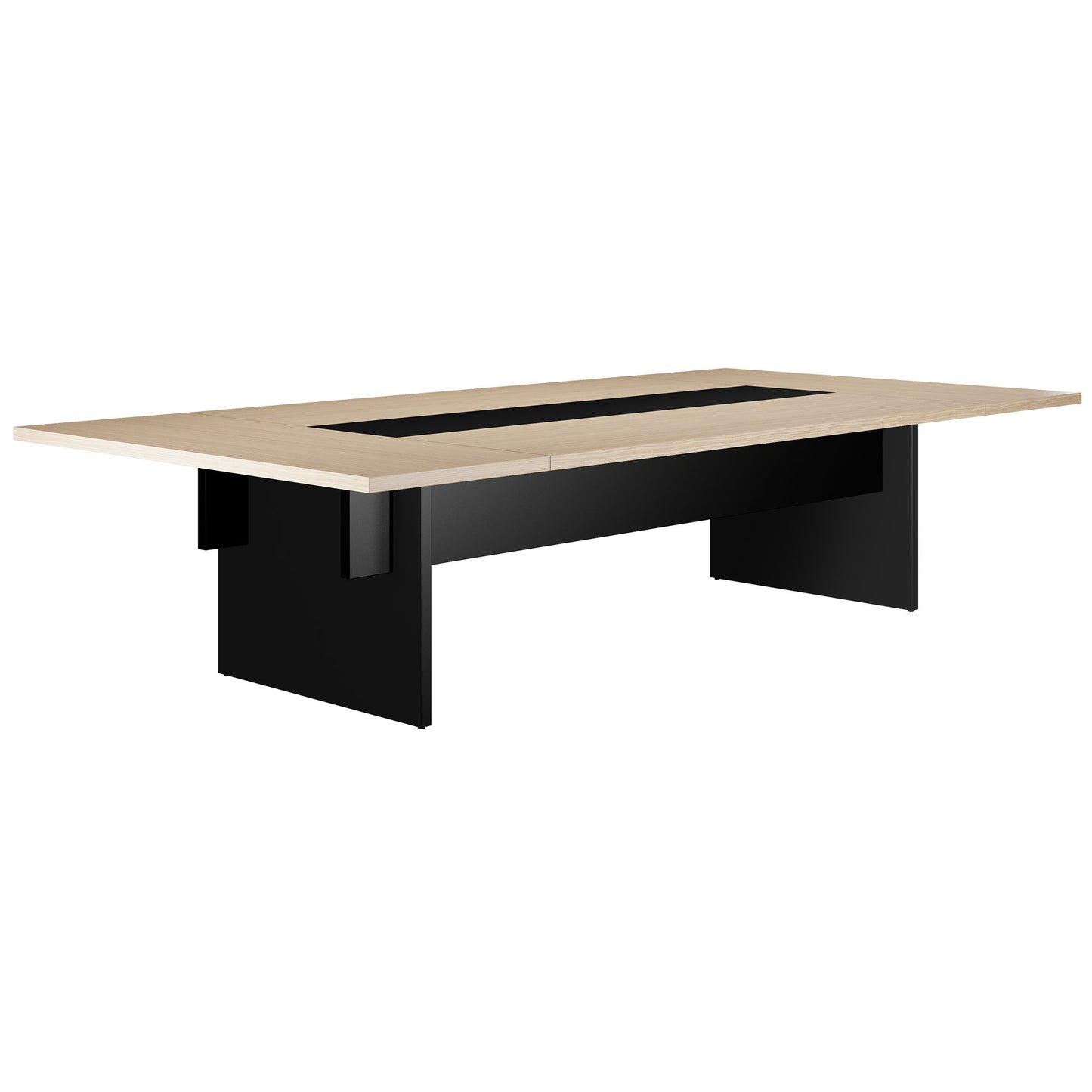 BRALCO SILE conference table | 3200 - 4800 mm (6 - 20 people), center insert, oak