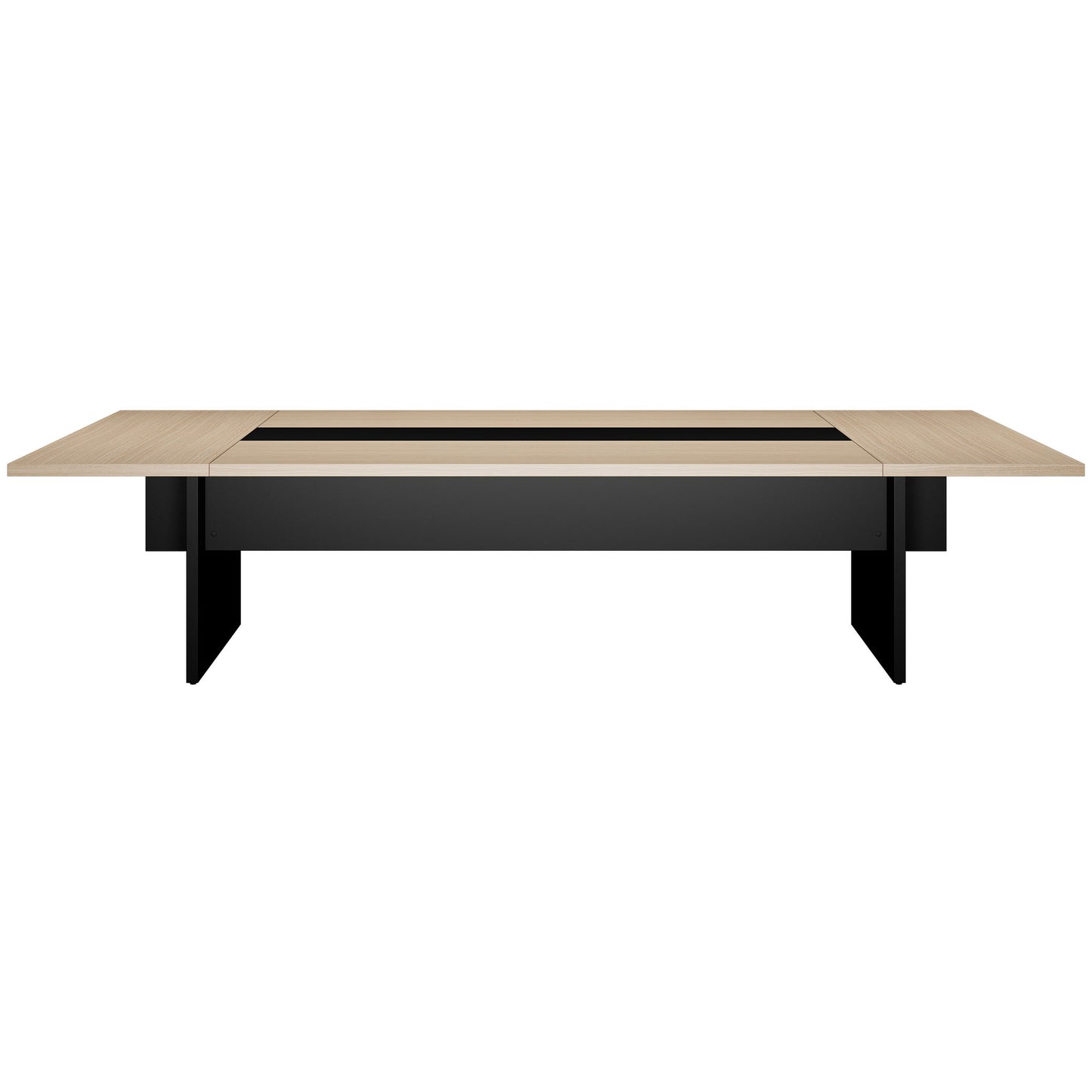 BRALCO SILE conference table | 3200 - 4800 mm (6 - 20 people), center insert, oak