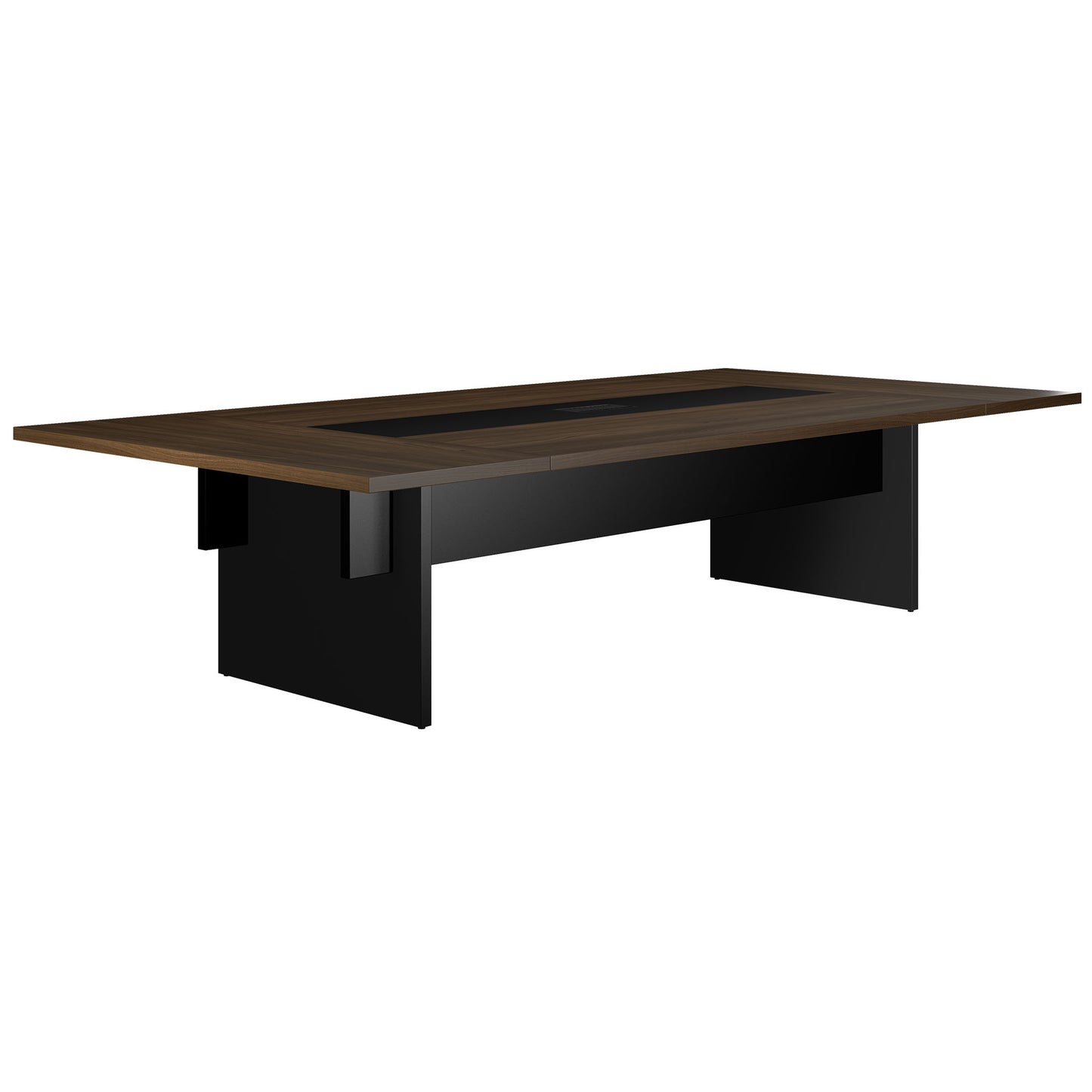 BRALCO SILE conference table | 3200 - 4800 mm (6 - 20 people), center insert, walnut