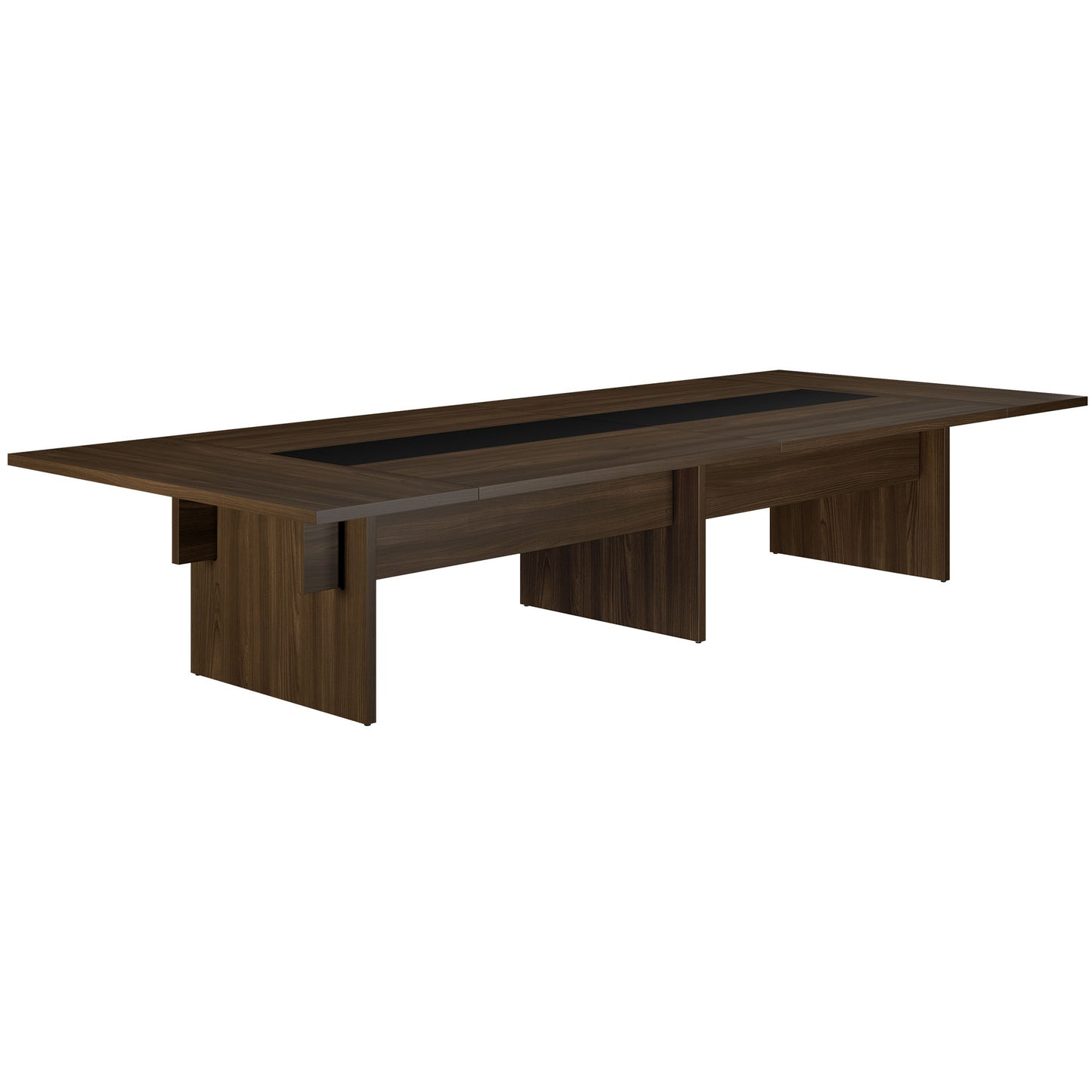 BRALCO SILE conference table | 3200 - 4800 mm (6 - 20 people), center insert, walnut
