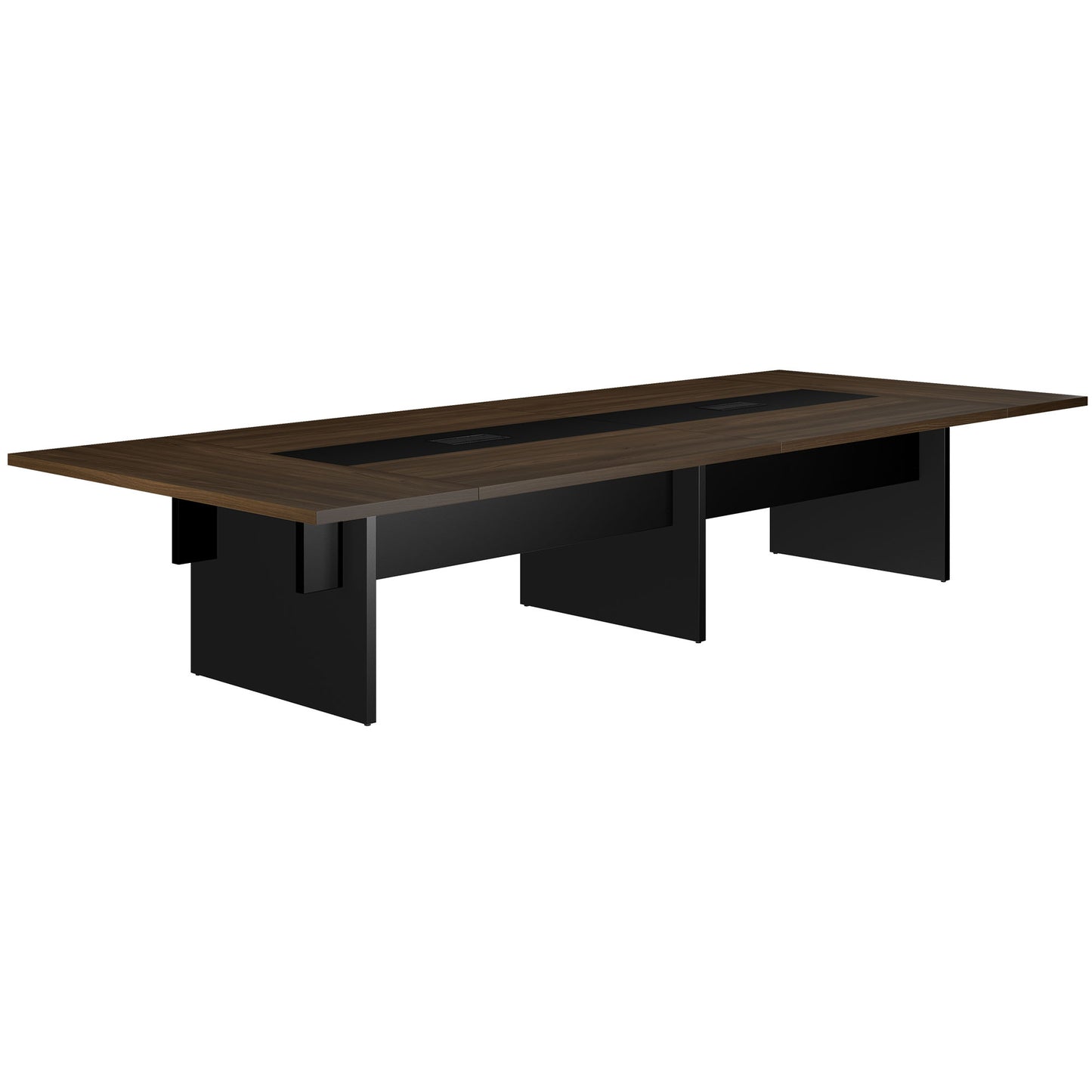 BRALCO SILE conference table | 3200 - 4800 mm (6 - 20 people), center insert, walnut