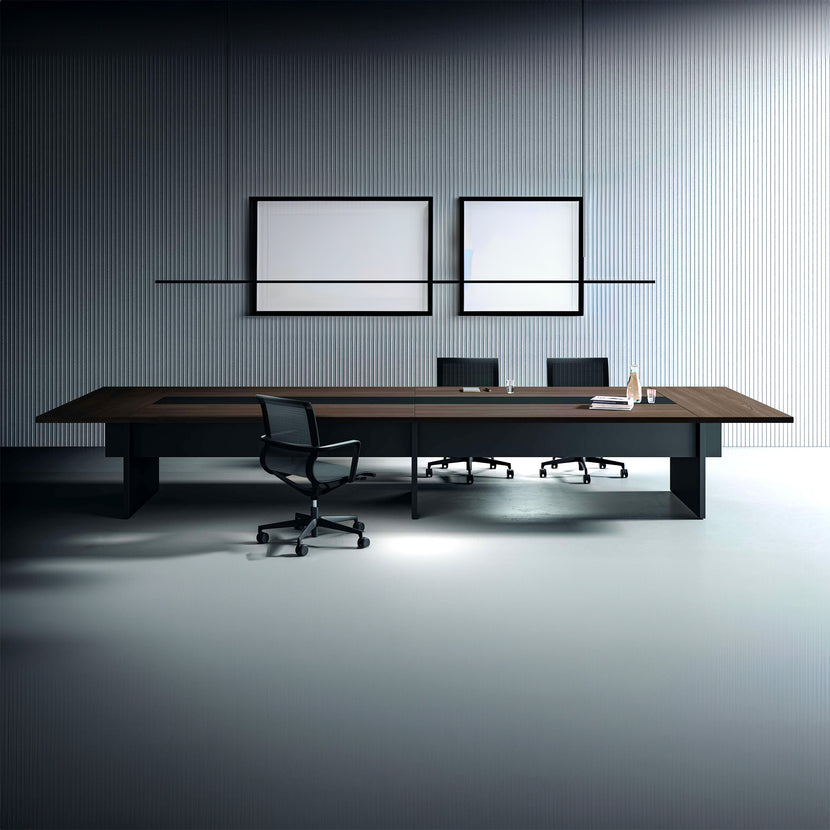 BRALCO SILE conference table | 3200 - 4800 mm (6 - 20 people), center insert, walnut