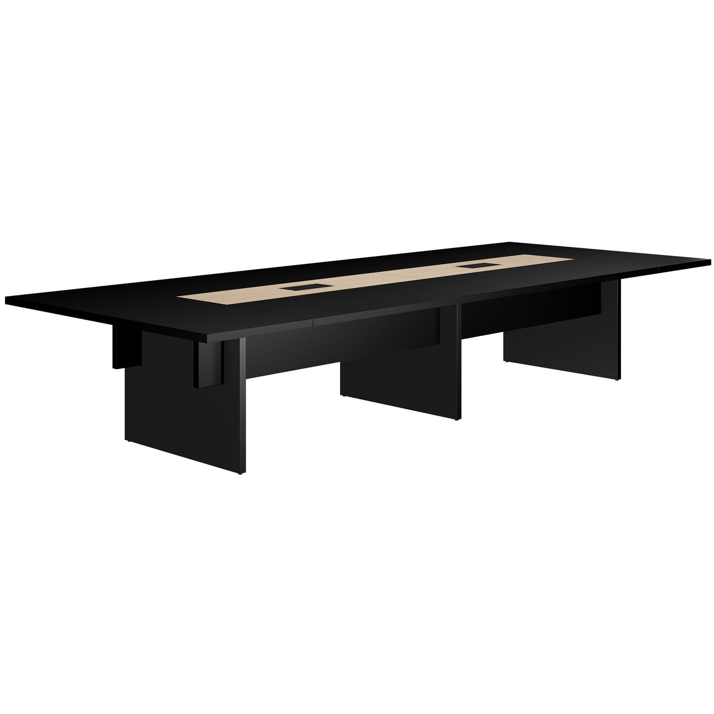 BRALCO SILE Konferenztisch | 3200 - 4800 mm (6 - 20 Personen), Mitteleinsatz, Schwarz