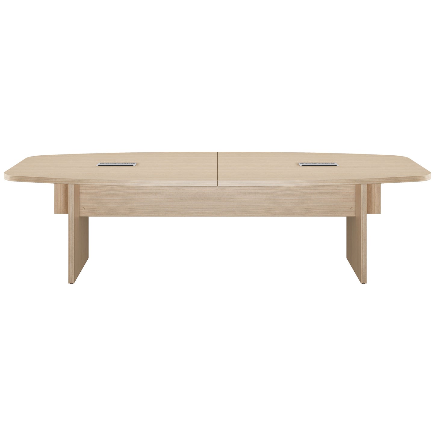 Bralco SILE Tableau de conférence | Forme de démarrage, 2400 - 4200 mm (6 - 16 personnes), arbre de câble en option, chêne