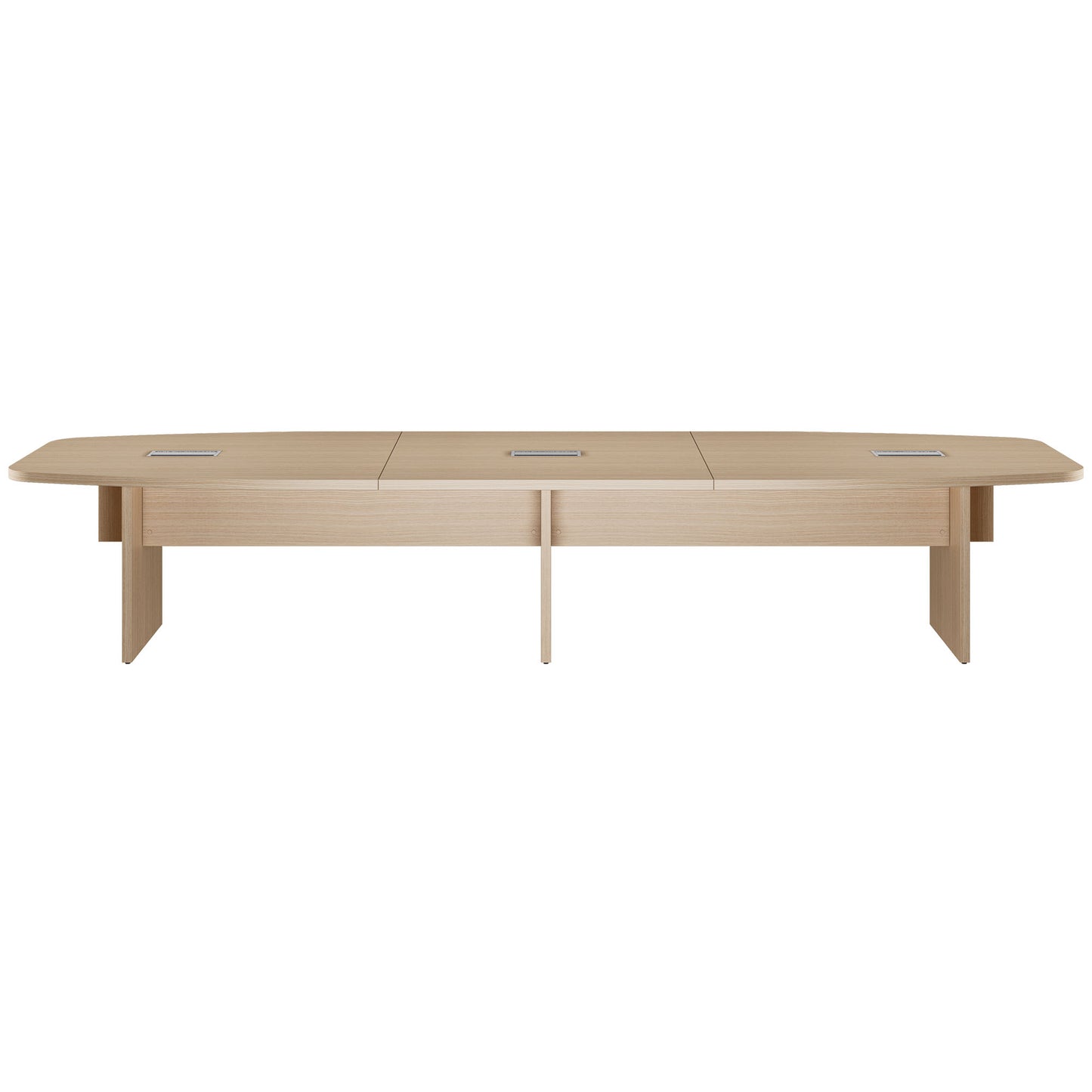 Bralco SILE Tableau de conférence | Forme de démarrage, 2400 - 4200 mm (6 - 16 personnes), arbre de câble en option, chêne