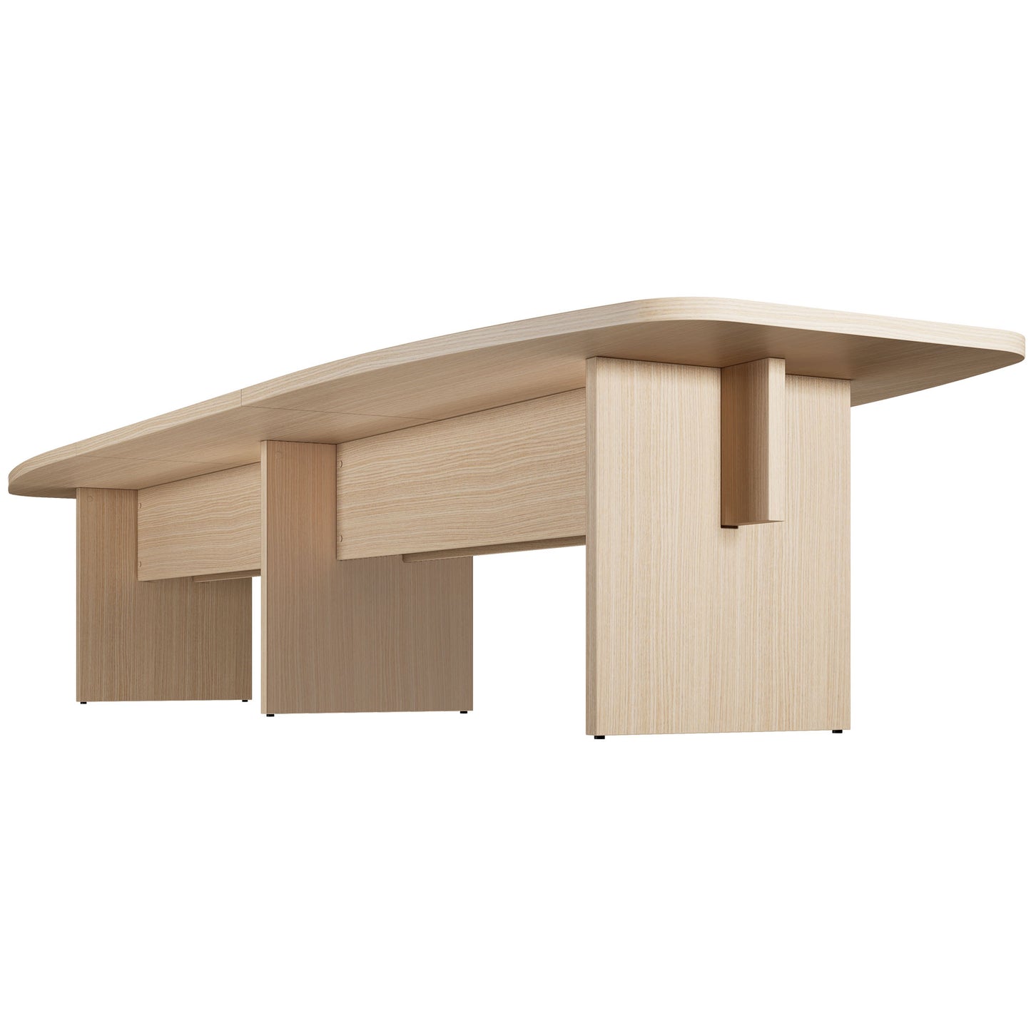 Bralco SILE Tableau de conférence | Forme de démarrage, 2400 - 4200 mm (6 - 16 personnes), arbre de câble en option, chêne