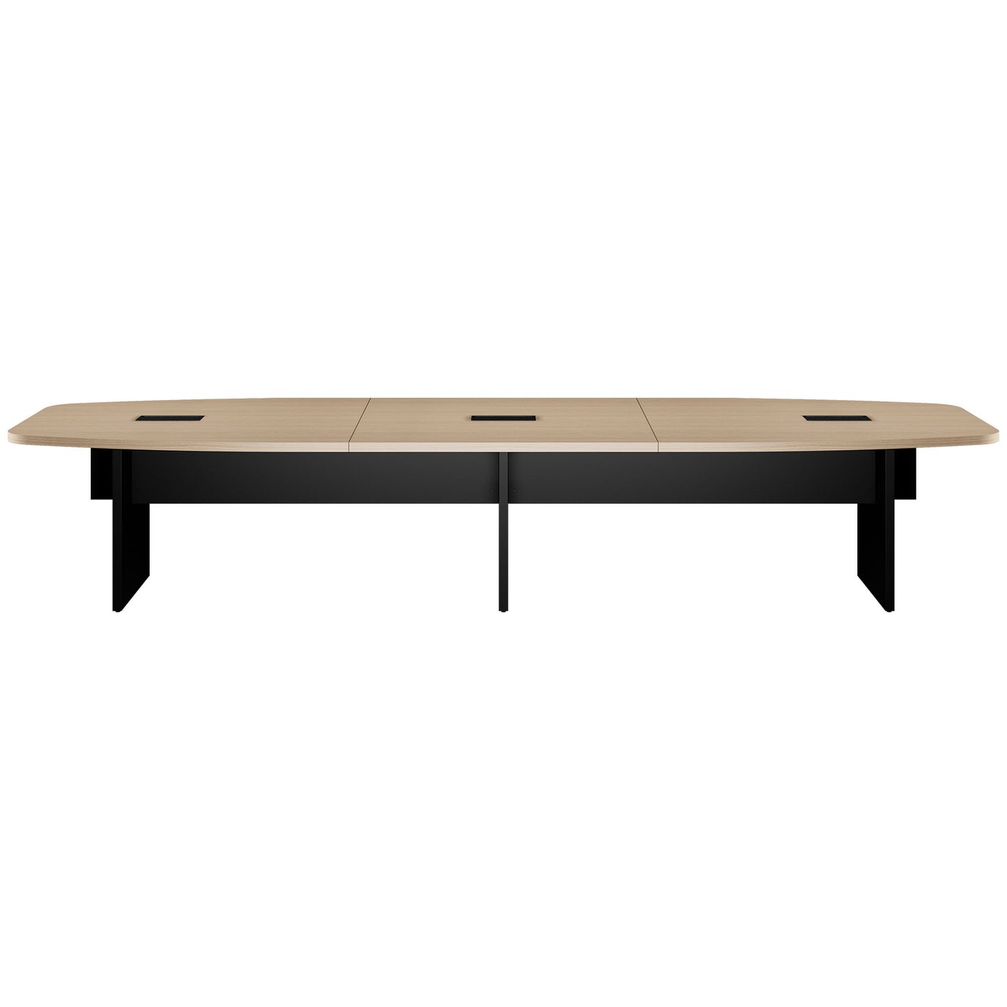 Bralco SILE Tableau de conférence | Forme de démarrage, 2400 - 4200 mm (6 - 16 personnes), arbre de câble en option, chêne