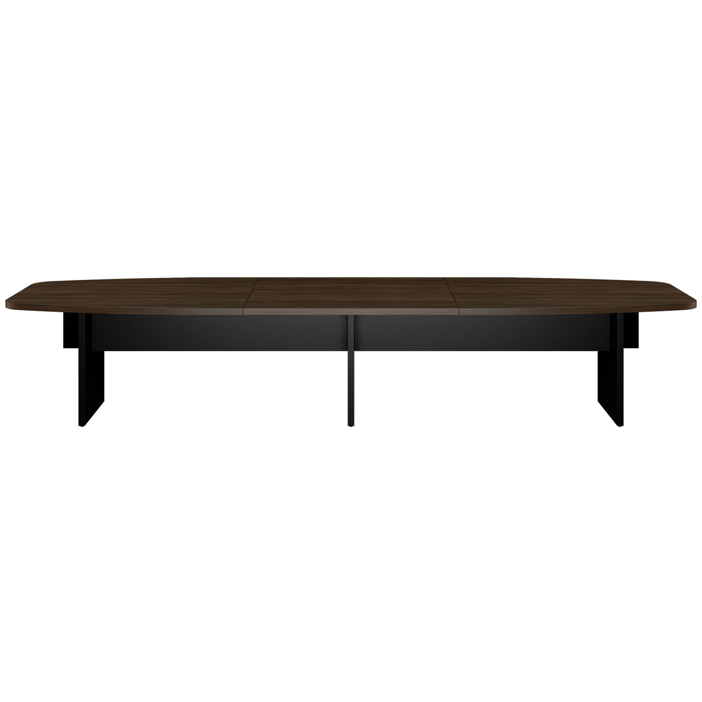 Bralco SILE Tableau de conférence | Forme de démarrage, 2400 - 4200 mm (6 - 16 personnes), arbre de câble en option, noyer