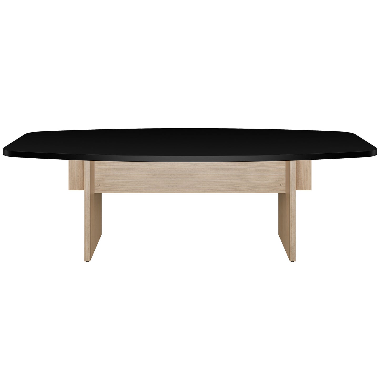 Bralco SILE Tableau de conférence | Forme de démarrage, 2400 - 4200 mm (6 - 16 personnes), arbre de câble en option, noir