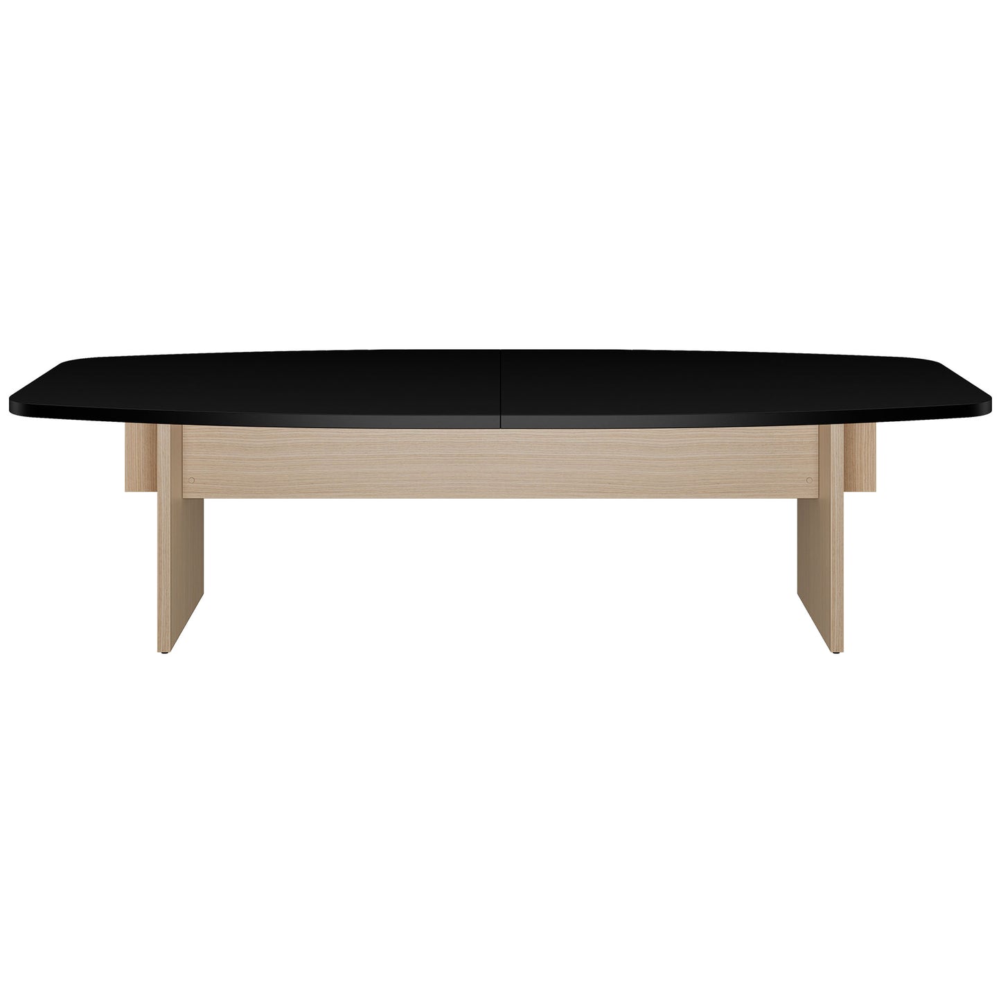 Bralco SILE Tableau de conférence | Forme de démarrage, 2400 - 4200 mm (6 - 16 personnes), arbre de câble en option, noir