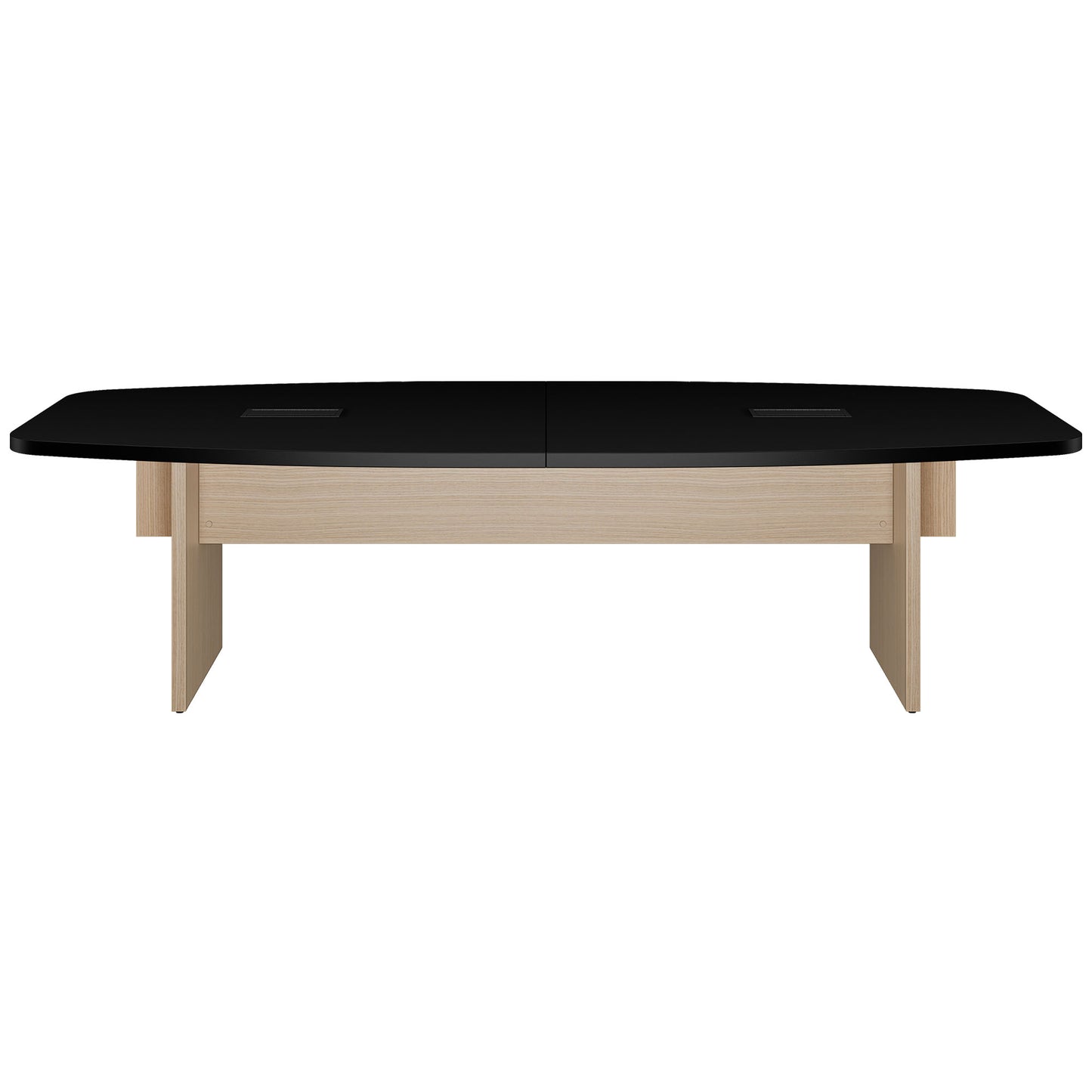 Bralco SILE Tableau de conférence | Forme de démarrage, 2400 - 4200 mm (6 - 16 personnes), arbre de câble en option, noir