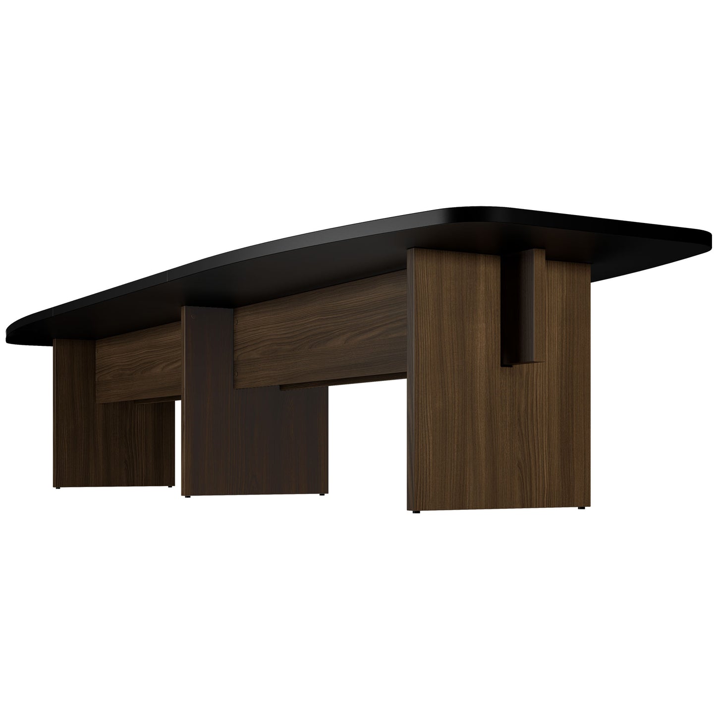 Bralco SILE Tableau de conférence | Forme de démarrage, 2400 - 4200 mm (6 - 16 personnes), arbre de câble en option, noir
