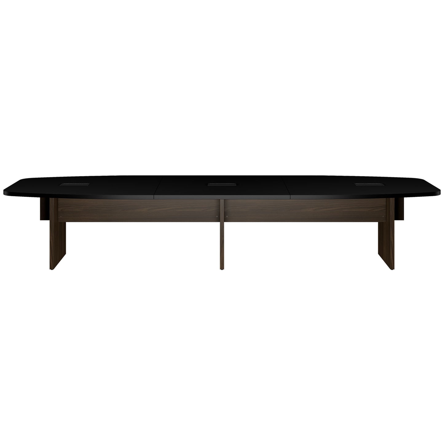 Bralco SILE Tableau de conférence | Forme de démarrage, 2400 - 4200 mm (6 - 16 personnes), arbre de câble en option, noir