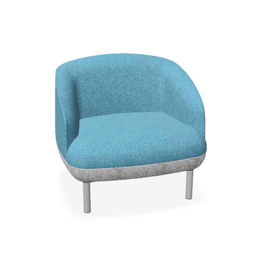 KOPA Lounge-Sessel | Metallbeine oder Echtholz-Gestell, über 100 Farben