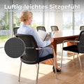 KYRA Besucherstuhl | Feste Armlehnen, Schwarz - 12 Thumbnail Image