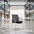 KYRA Besucherstuhl | Feste Armlehnen, Schwarz - 13 Thumbnail Image
