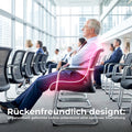 KYRA Cantilever Chair | Fixed Armrests, Black - 14 Thumbnail Image