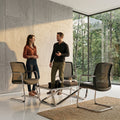 KYRA Cantilever Chair | Fixed Armrests, Black - 15 Thumbnail Image