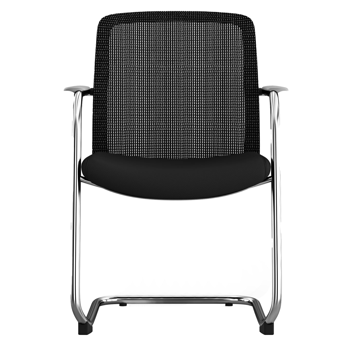 KYRA Chaise cantilever | Accoudoirs fixes, noir