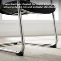 KYRA Cantilever Chair | Fixed Armrests, Black - 8 Thumbnail Image