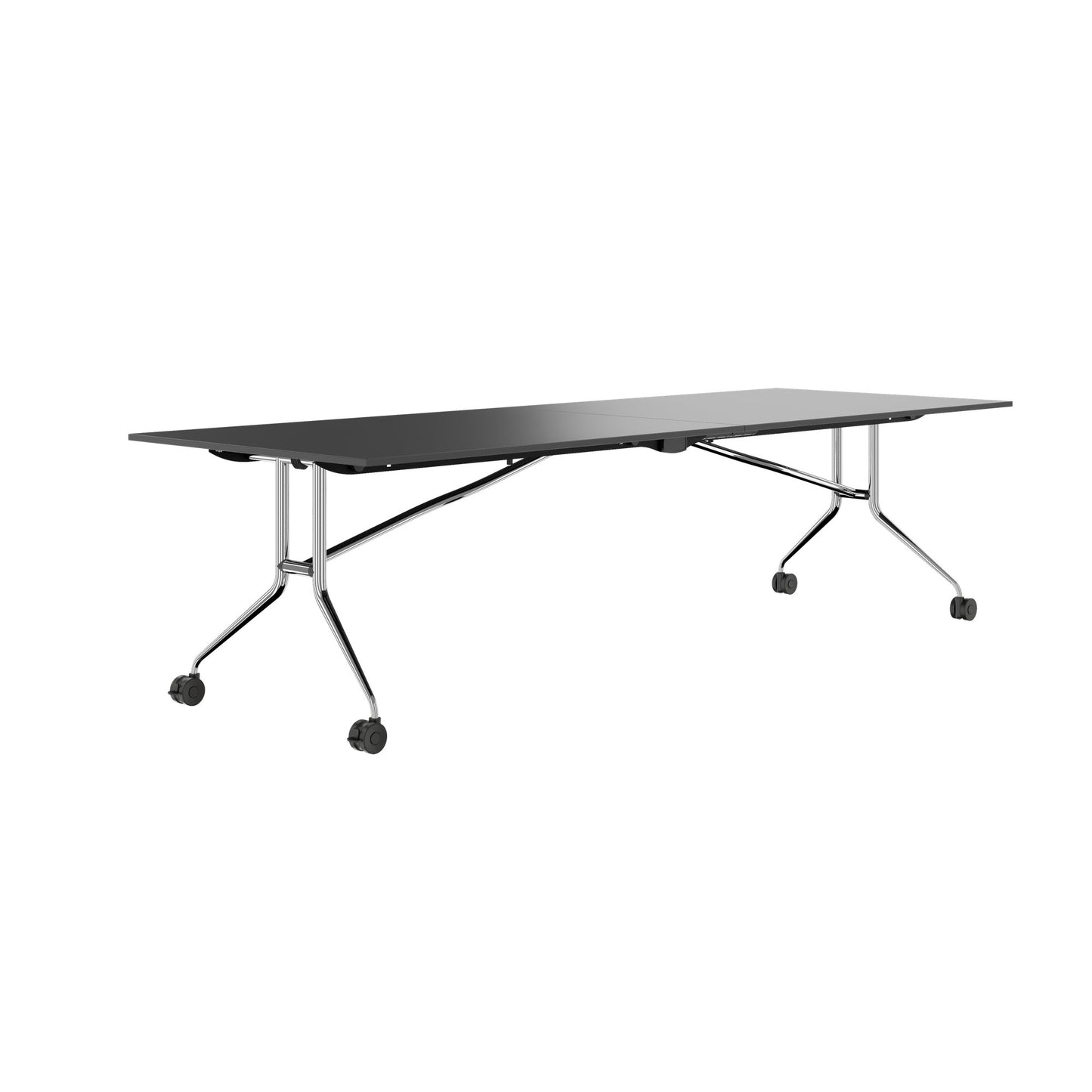 MARA ARGO LIBRO Klapptisch | 2400 - 2800 x 1000 mm (8 - 10 Personen), rollbar, faltbar, Anthrazit