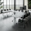 MARA - ARGO LIBRO Table pliante | 2800 x 1000 mm (8 - 10 personnes), à roulettes, pliable, anthracite - 20 Thumbnail Image