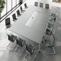 MARA - ARGO LIBRO Table pliante | 2800 x 1000 mm (8 - 10 personnes), à roulettes, pliable, anthracite - 21 Thumbnail Image