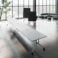 MARA - ARGO LIBRO Table pliante | 2800 x 1000 mm (8 - 10 personnes), à roulettes, pliable, anthracite - 24 Thumbnail Image