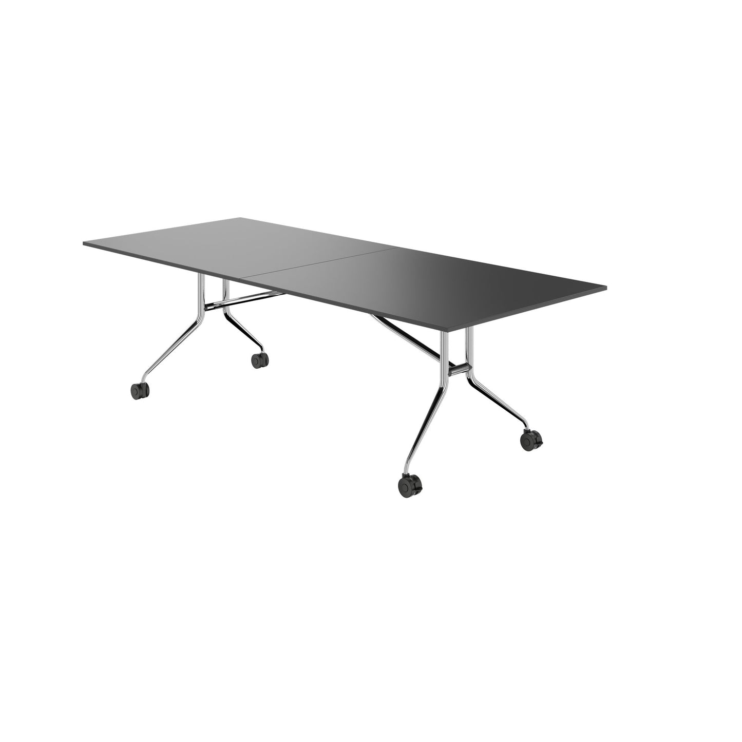MARA ARGO LIBRO Klapptisch | 2400 - 2800 x 1000 mm (8 - 10 Personen), rollbar, faltbar, Anthrazit
