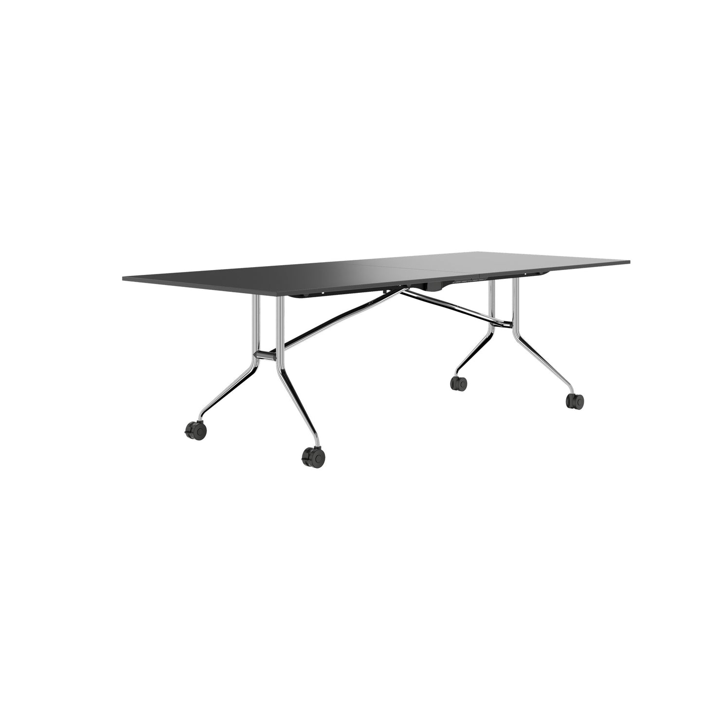 MARA ARGO LIBRO Klapptisch | 2400 - 2800 x 1000 mm (8 - 10 Personen), rollbar, faltbar, Anthrazit