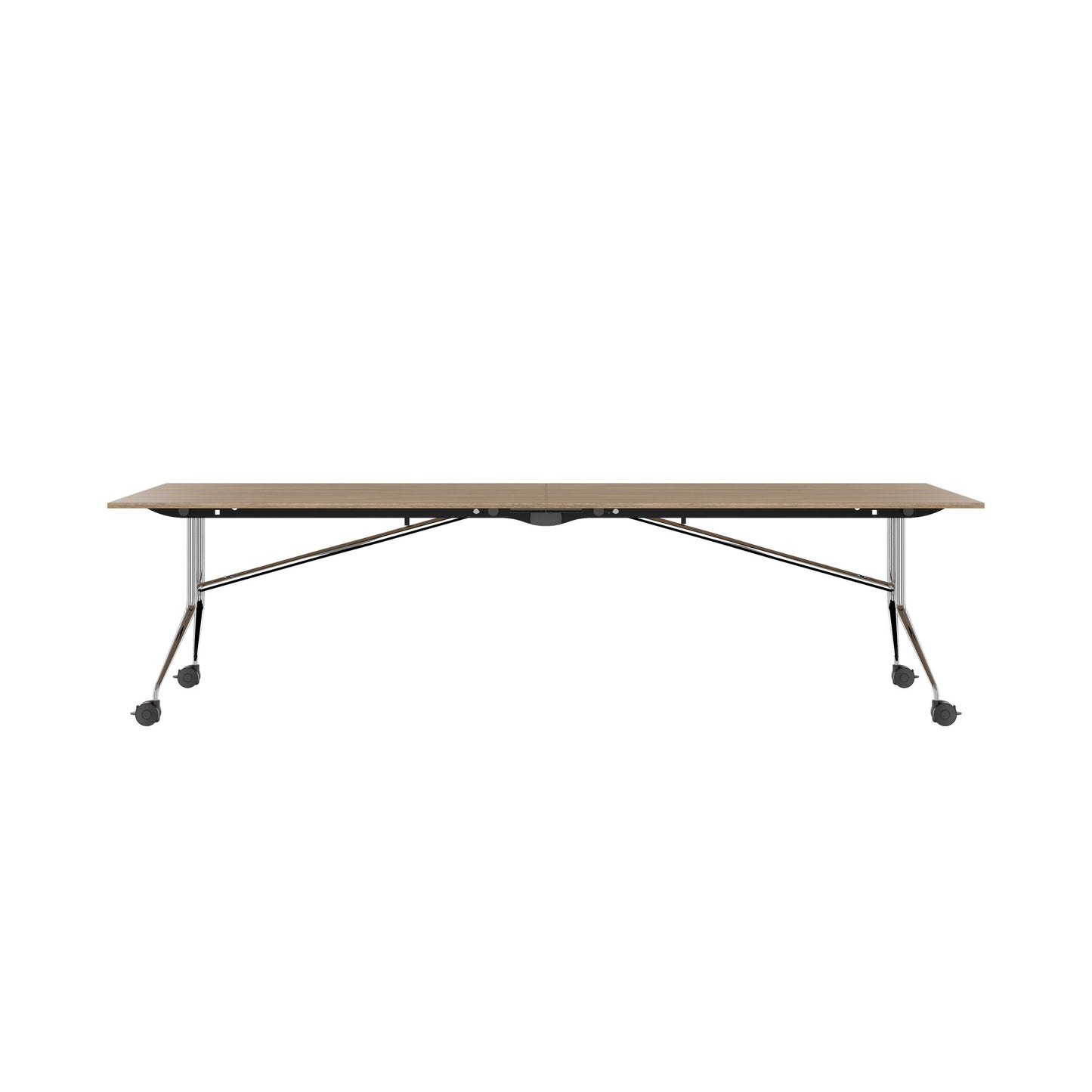 Mara Argo LIBRO Table pliante | 2400 - 2800 x 1000 mm (8 - 10 personnes), roulable, pliable, chêne ambre