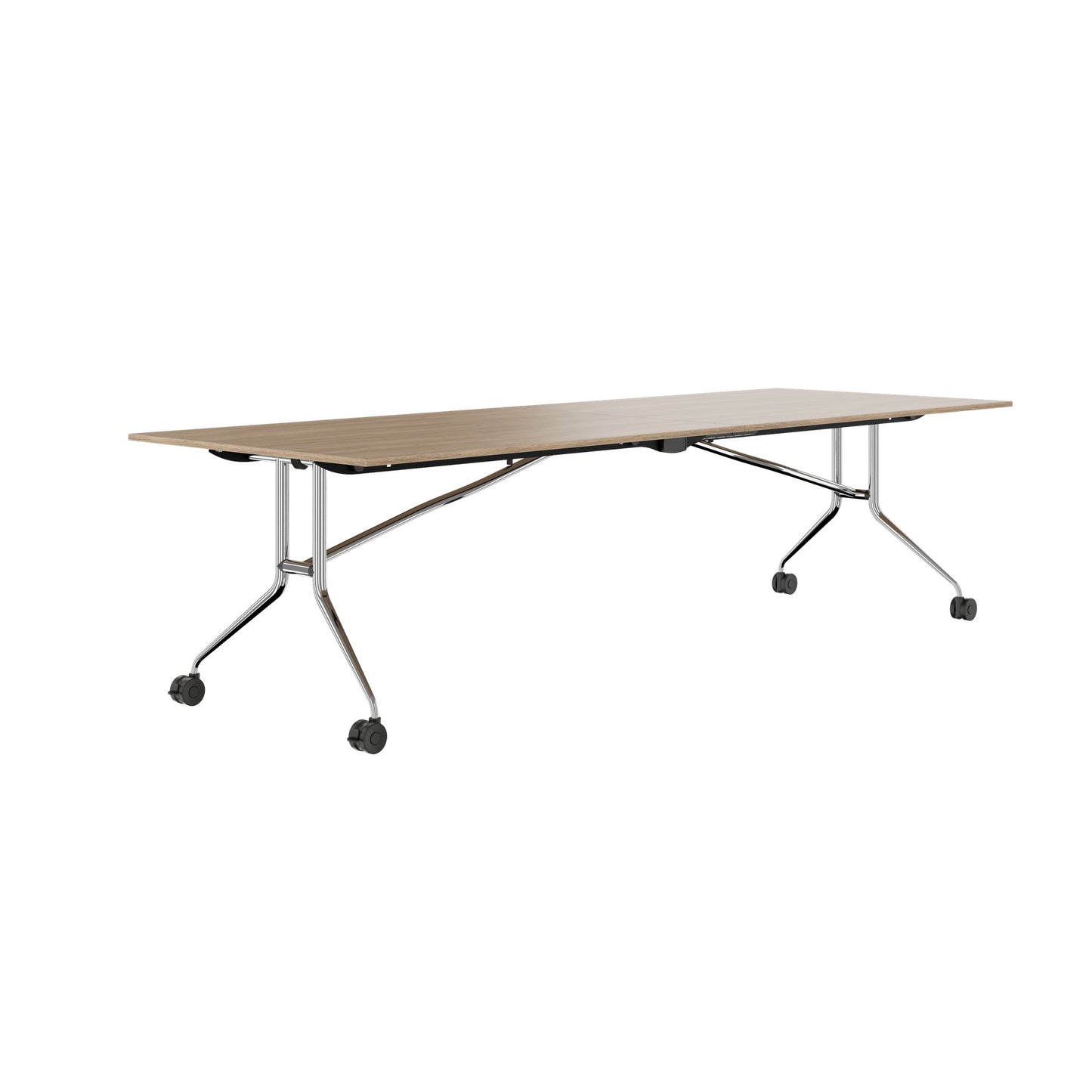 Mara Argo LIBRO Table pliante | 2400 - 2800 x 1000 mm (8 - 10 personnes), roulable, pliable, chêne ambre