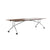 Mara Argo LIBRO Table pliante | 2400 - 2800 x 1000 mm (8 - 10 personnes), roulables, pliables, en noyer en placage en bois réel
