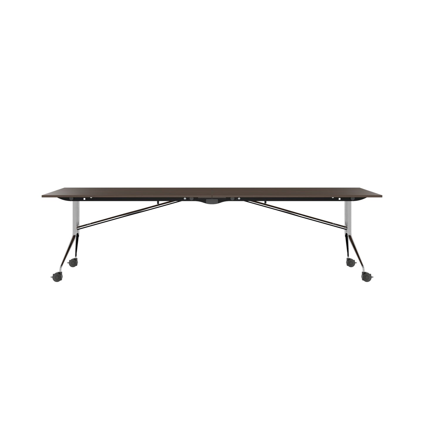 MARA ARGO LIBRO Klapptisch | 2400 - 2800 x 1000 mm (8 - 10 Personen), rollbar, faltbar, Nussbaum