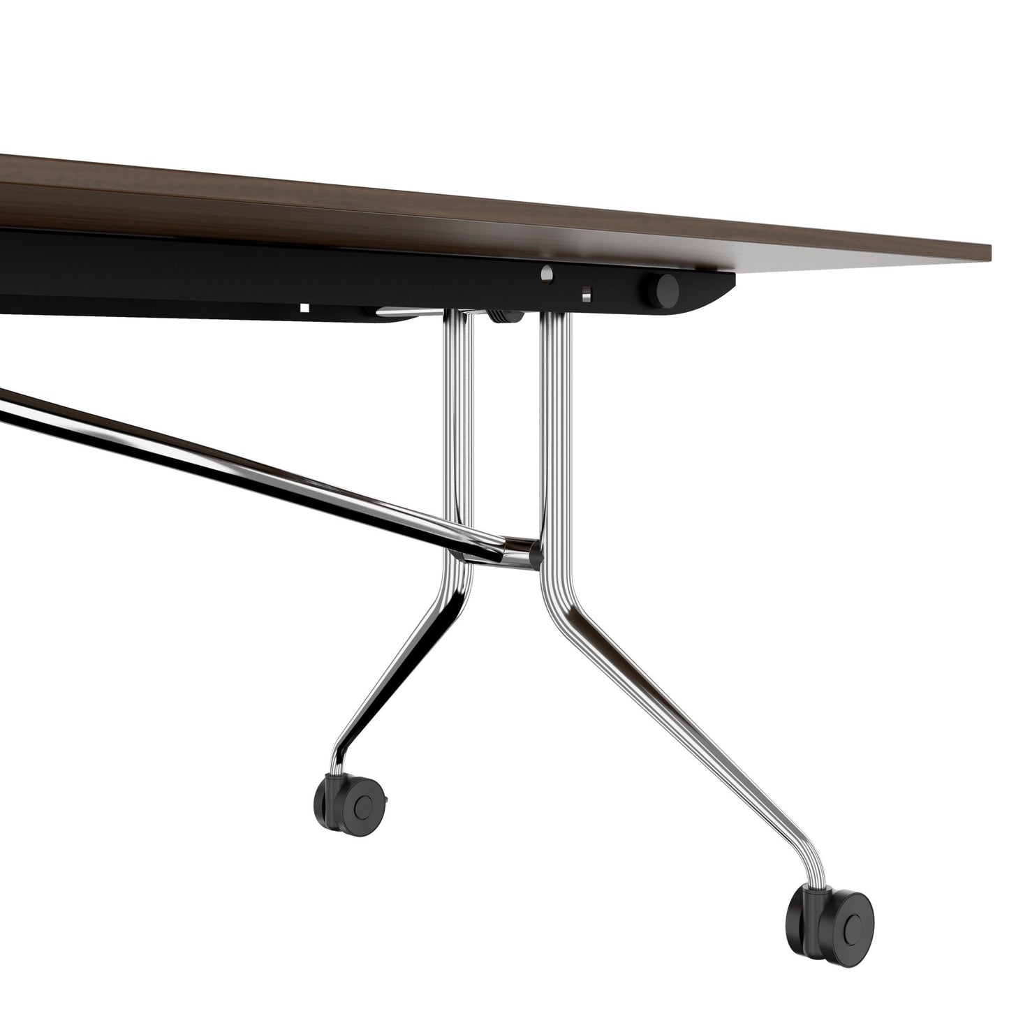 MARA ARGO LIBRO Klapptisch | 2400 - 2800 x 1000 mm (8 - 10 Personen), rollbar, faltbar, Nussbaum