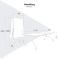 MARA - ARGO LIBRO Table pliante | 2800 x 1000 mm (8 - 10 personnes), sur roulettes, pliable, noyer - 15 Thumbnail Image