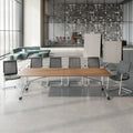 MARA - ARGO LIBRO Table pliante | 2800 x 1000 mm (8 - 10 personnes), sur roulettes, pliable, noyer - 4 Thumbnail Image
