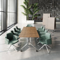 MARA - ARGO LIBRO Table pliante | 2800 x 1000 mm (8 - 10 personnes), sur roulettes, pliable, noyer - 5 Thumbnail Image