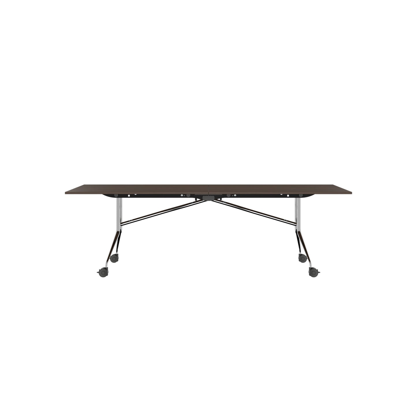 MARA ARGO LIBRO Klapptisch | 2400 - 2800 x 1000 mm (8 - 10 Personen), rollbar, faltbar, Nussbaum